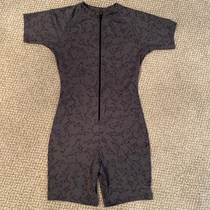 Tomboy X Unisuit Swimsuit small NEW NWOT SHARK PRINT RARE
